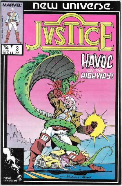 Justice Comic Book #3 Marvel Comics 1987 VERY FINE