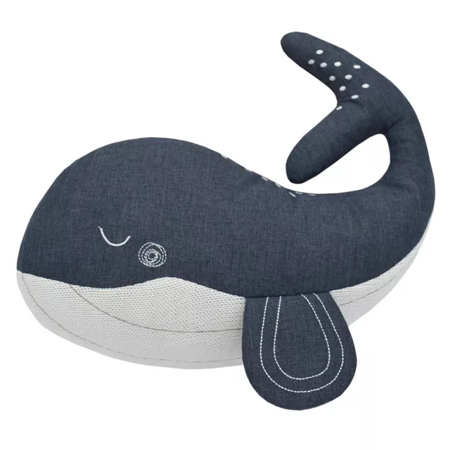 Lolli Living Baby/Newborn Cotton Knit Character Soft Cushion Walter The Whale