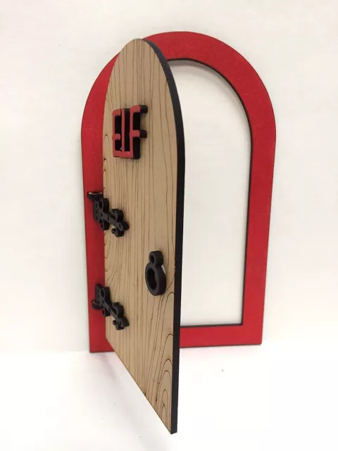Large 3D Opening Elf Door for wall mounting above skirting board or on the shelf 2