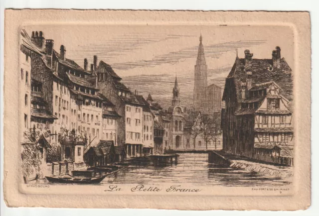 STRASBOURG - Alsace Bas Rhin CPA 67 - Eau forte de Ch. PINET la Petite France