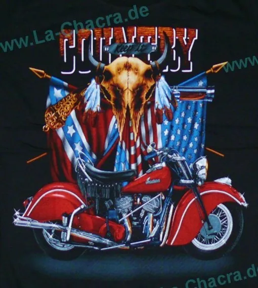 T-Shirt Country Biker Rocker USA Gr.S M L XL Indianer Motorrad Free Rider Cowboy