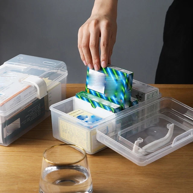 PP Stationery Storage Case Dustproof Emergency Kit Box Plastic Storage Box