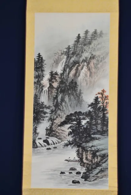 CHINESE PAINTING HANGING SCROLL LANDSCAPE CHINA VINTAGE OLD PICTURE 007r