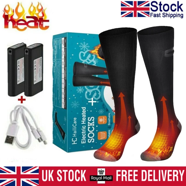 Electric Heated Socks Rechargeable Battery Winter Heat Socks for Men and Women