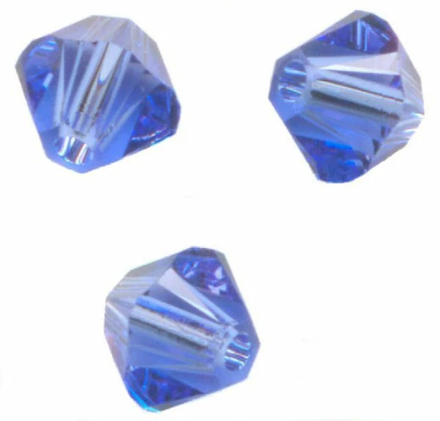 site parisien   20 PERLES TOUPIES SWAROVSKI   5mm   SAPPHIRE