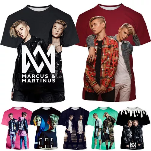 Singer Marcus and Martinus 3D Print Womens Mens Casual Short Sleeve T-Shirt Tops