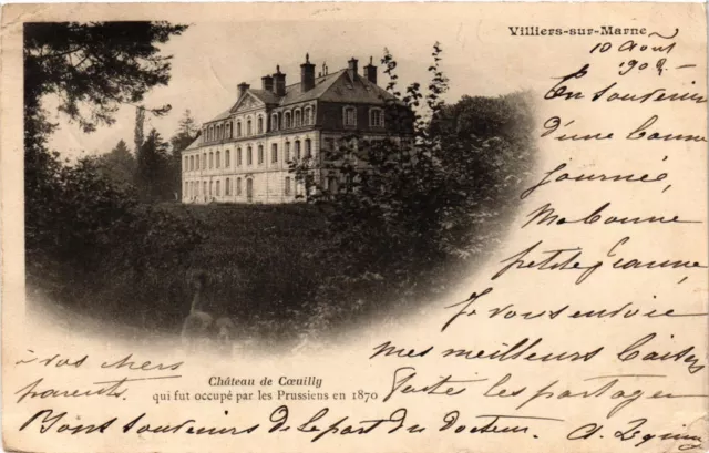 CPA AK VILLIERS-sur-MARNE Chateau de Coeuilly which was occupied by Pruss (390179)