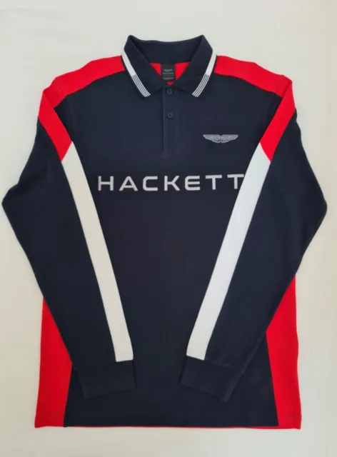 Hackett Aston Martin Racing Polo Shirt Long Sleeves Size M