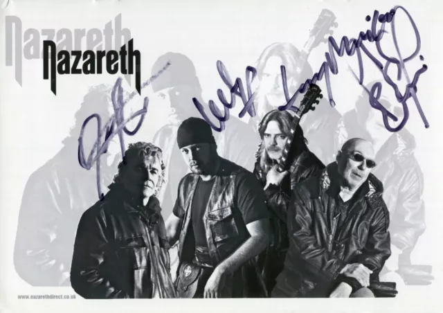 Nazareth Hand Signed Nazareth News Booklet+Coa     Rock+Roll Legends