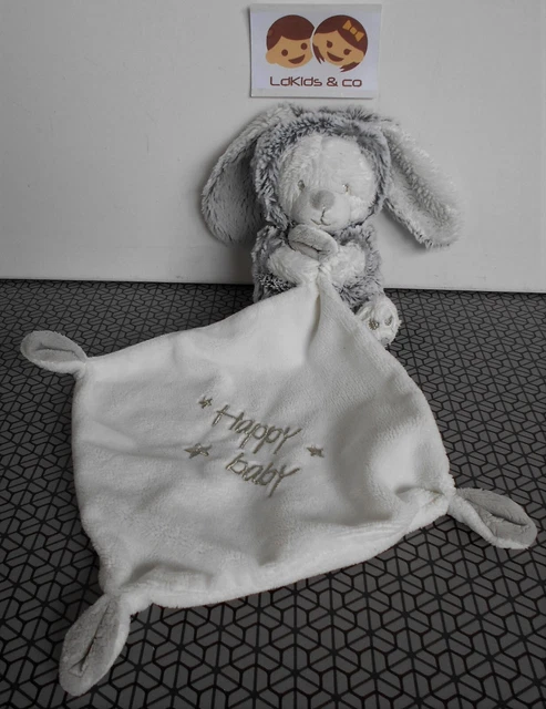 Doudou Orchestra Premaman Ours Deguise En Lapin Mouchoir Happy Baby Gris D1230