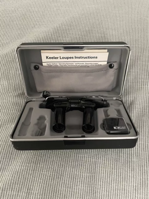 Keeler Galilean Loupe, Dental Loupe, 3.5x 420mm/16" Gold Frames w/box