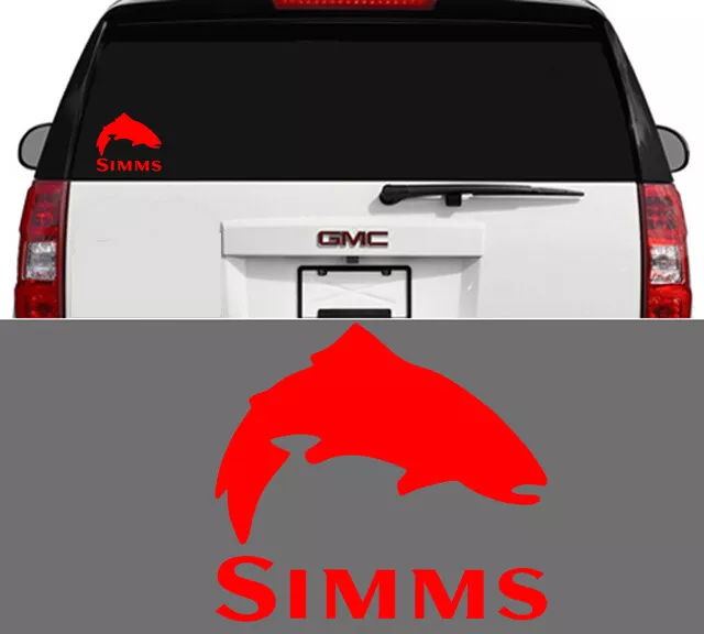 SIMMS sticker vinyl decal - fly fishing gear waders flyfish trout