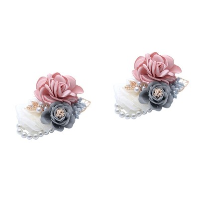 1Pc corpetto bellissimo Bello Fiore Breastpin Wedding Spilla Accessori polso decorazione Corsage Per Matrimonio Luce Bianco Latte 
