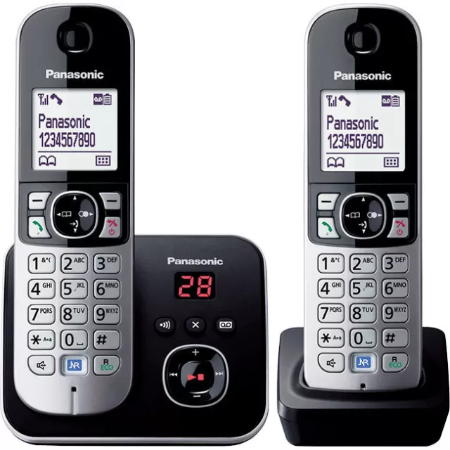PANASONIC KXTG6822ALB  Dect Twin Pack Cordless Phone With Digital Answering
