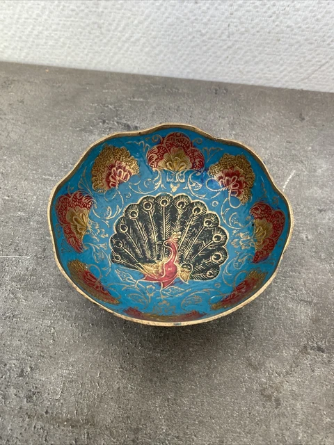 PLATEAU ANCIEN KABYLE (XIXe) en laiton - 35 cm de diamètre EUR 40,00