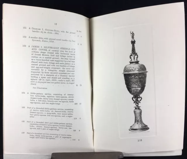 Antique English Elizabethan & James I Silver 1923 Christie's Auction Catalog