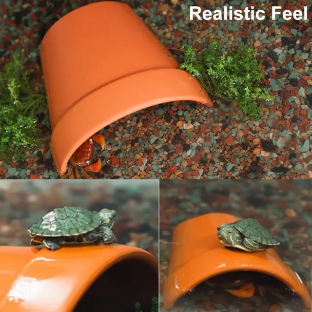Landscape Reptile Hideout Cave Ceramic Shelter For Fish Tank Hermit Crab Lizard.