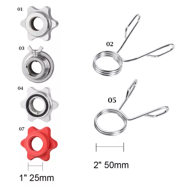 Écrou à chèque de poids barre clip de verrouillage vis haltère collier spinlock - Royaume-Uni* 2