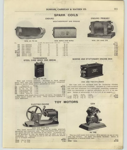 1917 PAPER AD Toy Electric Engine Motor Gem US Dupont Dynamite Blasting Machine