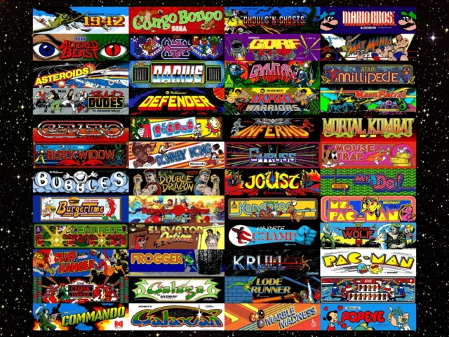 Arcade Video Game Marquee Fridge Magnet (Choose From List) (Size: 4.5 x 1.5) NEW