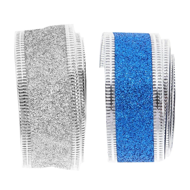 2 Rollen von Weihnachtsgeschenk Verpackung Ribbon Wickelband Weihnachten