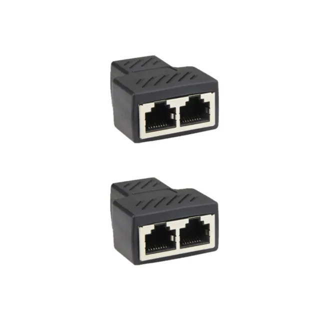 2pcs Connecteur Ethernet Câble Coupleur Rj45 Splitter Adaptateur