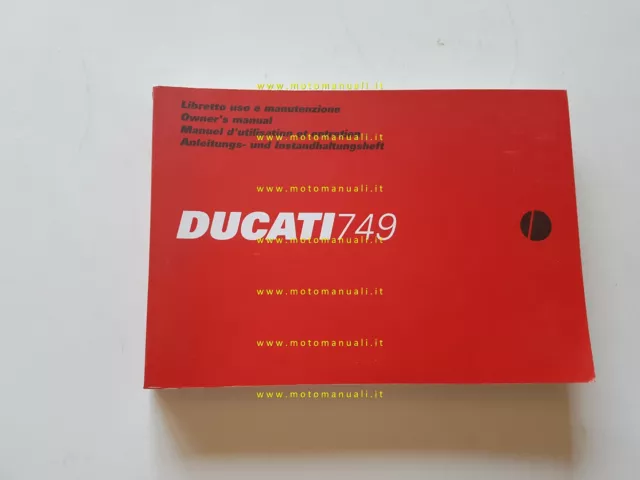 DUCATI 749 2002-03 manuale uso manutenzione ITALIANO originale owner's manual