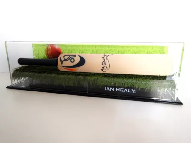 Signed Ian Healy Cricket Australia Mini Bat - COA