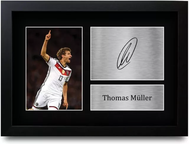 Thomas Muller Signed Pre Printed Autograph A4 Photo Gift For a Germany Supporter