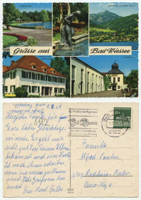 14893 - Bad Wiessee - postcard, advertising stamp 9.7.1969