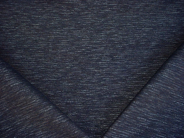 6-1/8Y Donghia Midnight Blue Baltic Textured Chenille Strie Upholstery Fabric
