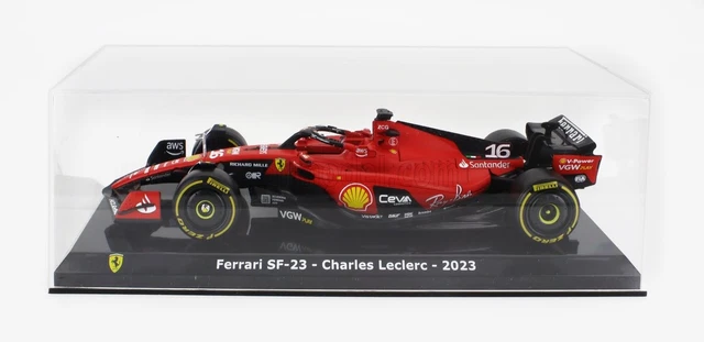 Modèle Réduit Ferrari F1 SF-24 #16 Charles Leclerc 2024 échelle 1:24 Edicola Avec Vitrine