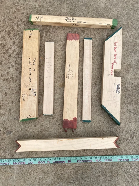 Lot of 7 pcs wood furniture patterns, craft wood maple, poplar, oak, etc A