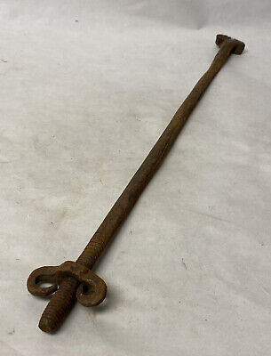 HAND FORGED WROUGHT IRON HARDWARE BOLT RAMS HORN WING NUTS 18th 19th CENTURY #8