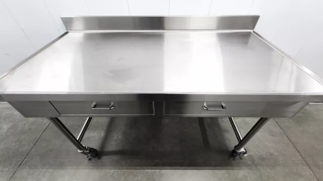 Stainless Steel LAB Table WITH 2 DRAWERS   60 X 30 X 36