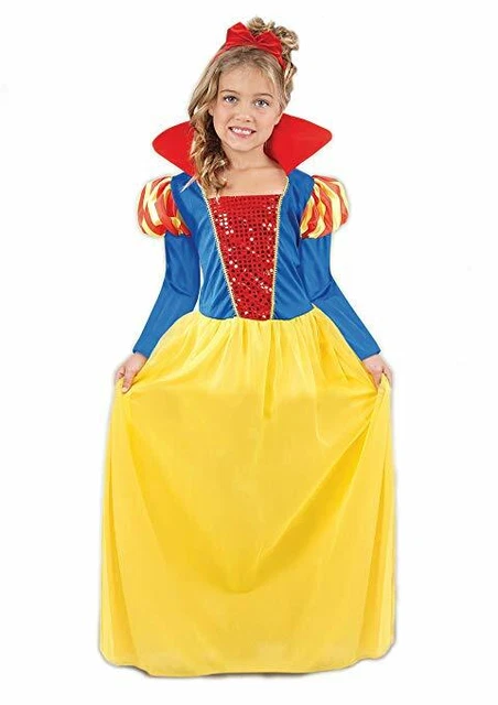 COSTUME CARNEVALE BIANCANEVE vestito bambina 8-10 Anni EUR 34,39 - PicClick  IT