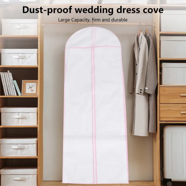 Borsa abito da sposa vestiti da appendere indumento abito cappotto copertura antipolvere borsa portaoggetti casa