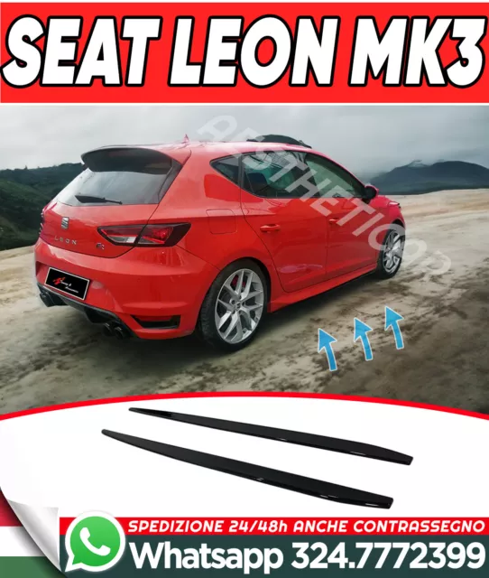 SEAT LEON MK3 5F 5 Portes 2012-2019 Sous Mini-Jupes Cupra Style