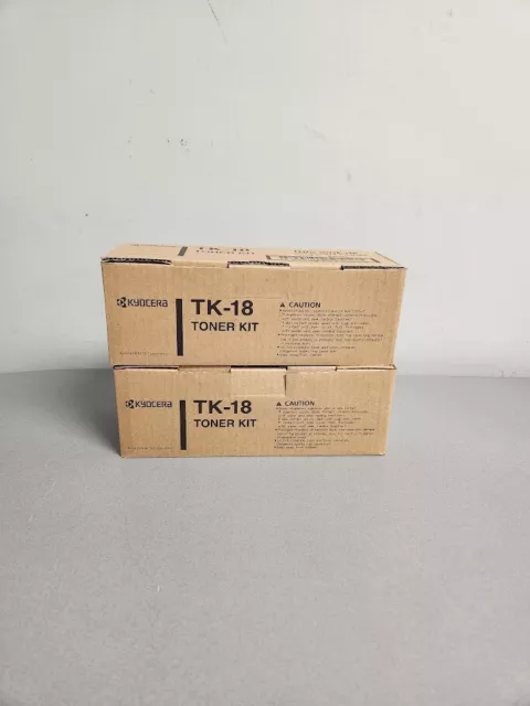 Kyocera TK-18 Black Standard Toner Cartridge FS-1020D Lot of 2