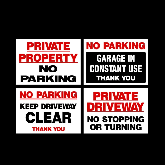 Private Property / No Parking Plastic Sign, Sticker - All Materials & Sizes