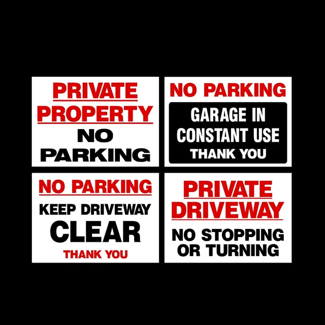 Avalon No Parking Keep Clear Private Drive Sign – 40cm X 30cm, 5mm Thick Rigid Plastic