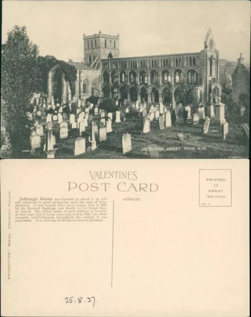 Jedburgh Abbey From NW 30867 Valentines Bromotype