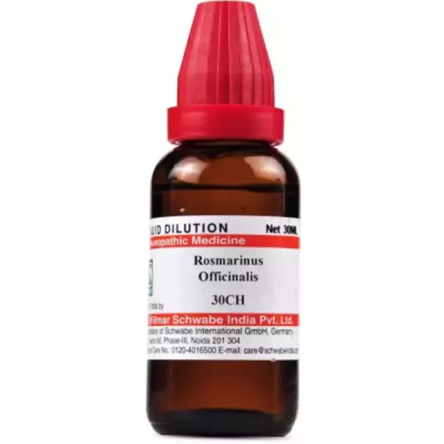 Willmar Schwabe India Rosmarinus Officinalis (30 ml) 100% homeopático