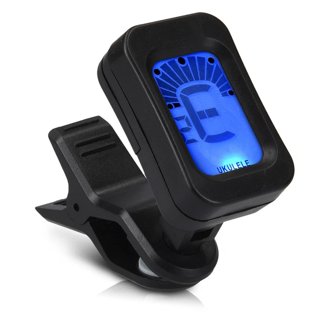 Clip On Guitar Tuner for Acoustic Guitars, Ukulele, Violin, Bass, Instruments
