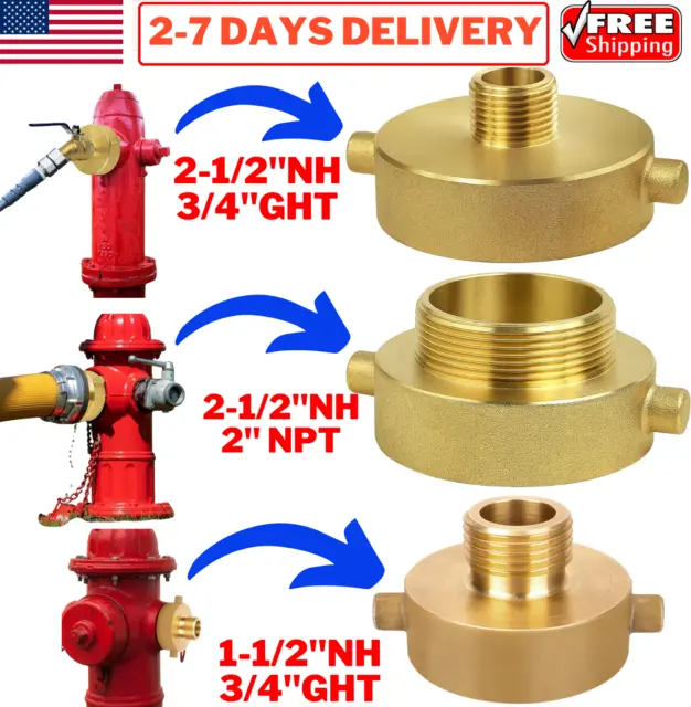 3 MALE NPT x 2-1/2 Female Swivel NNI Fire Hose Hydrant Swivel Adapter  $148.95 - PicClick