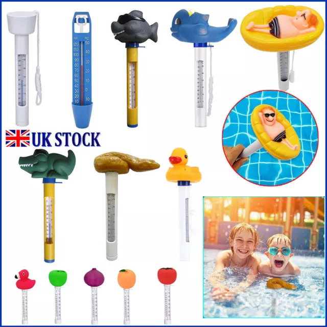 Floating Thermometer For Swimming Pool Pond Hot Tub Water Duck Turtle Whale Fish