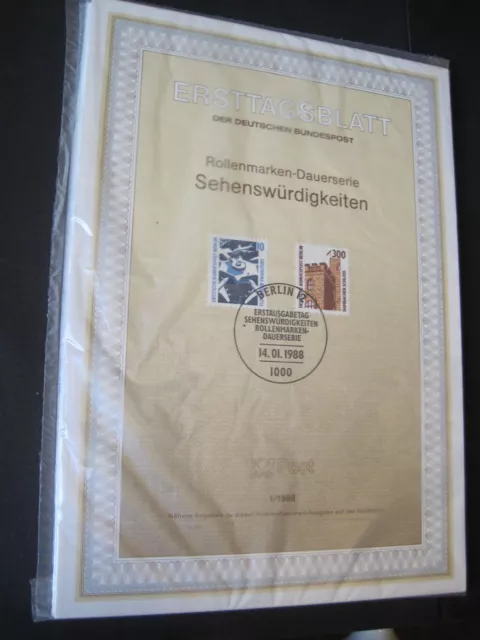 Berlin Ersttagblätter 1-17  Jahrgang 1988 komplett MiNr.798-829