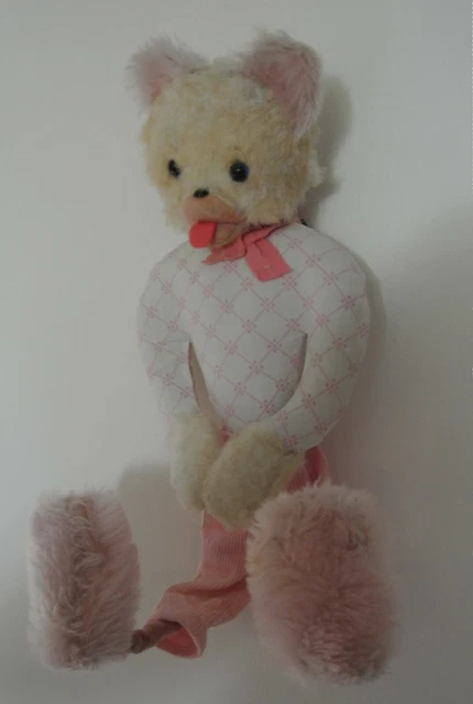 Ancien Ours En Peluche - Années 1940/1950 - Authentique Vintage