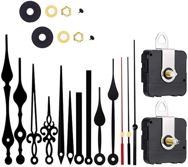 SILENT QUARTZ CLOCK Movement, Long and Short Shaft Clock Mechanism with ...