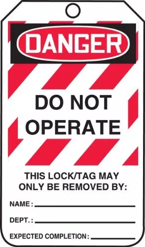 25 Pcs Lockout Tags Do Not Operate, US Made OSHA Compliant Tags, Tear & Water